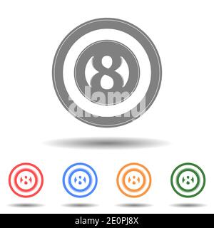 Billiard icon vector logo with a isolated background Stock Vector