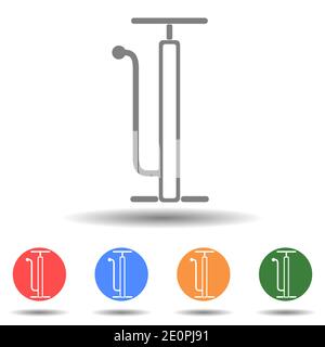 Bicycle wheel pump icon vector logo isolated on background Stock Vector
