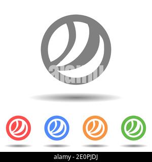 Bag with play button icon vector logo with isolated background Stock Vector