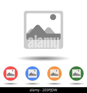 Mountain nature icon vector logo isolated on background Stock Vector