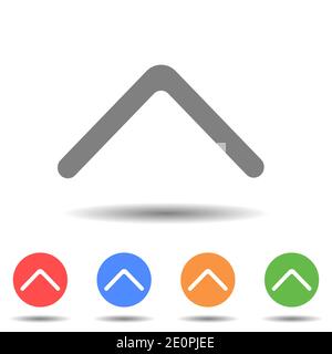 Round arrow up growth icon vector logo with isolated background Stock Vector