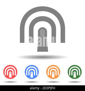 Fingerprint press sign icon vector logo isolated on background Stock Vector