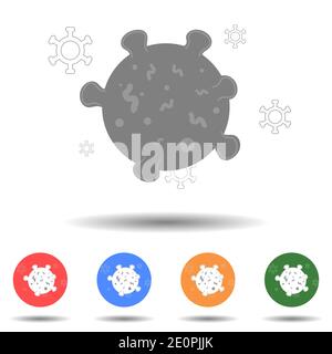 Big corona virus vector icon with isolated background Stock Vector