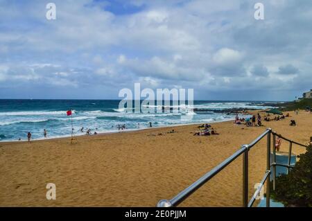 Willard beach , best popular blue flag beach in Ballito Dolphin coast South Africa Stock Photo