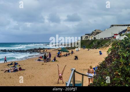 Willard beach , best popular blue flag beach in Ballito Dolphin coast South Africa Stock Photo