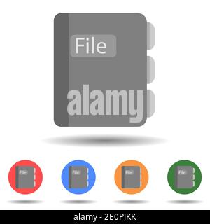 File book icon vector logo isolated on background Stock Vector