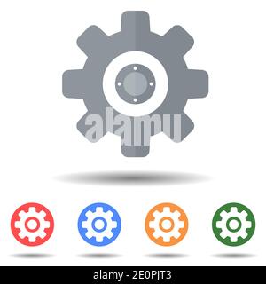 Setting, cogwheel icon vector logo isolated on background Stock Vector