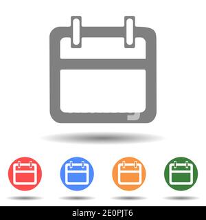Empty calendar icon vector logo isolated on background Stock Vector