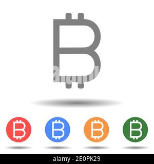 Bitcoin icon vector logo with a isolated background Stock Vector