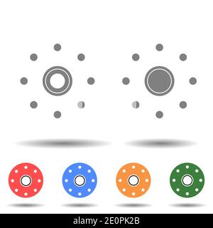 Brightness icon vector logo isolated on background Stock Vector