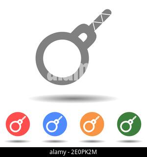 Bomb icon vector logo with a isolated background Stock Vector