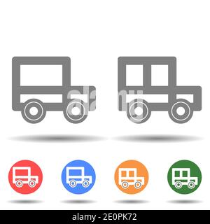 Truck car icon vector logo isolated on background Stock Vector
