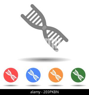 DNA molecule icon vector logo isolated on background Stock Vector