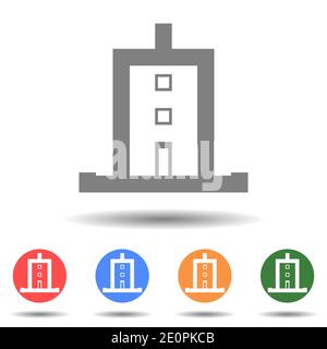Building skyscraper icon vector logo isolated on background Stock Vector