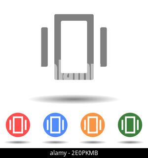 Rectangle center tool icon vector logo isolated on background Stock Vector