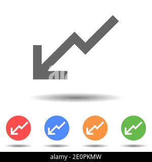 Reducing business arrow Stock Vector