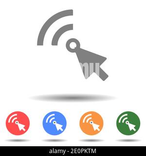 Mouse arrow click icon vector logo isolated on background Stock Vector