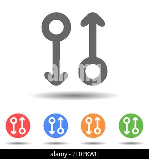 Double round arrow vector icon Stock Vector