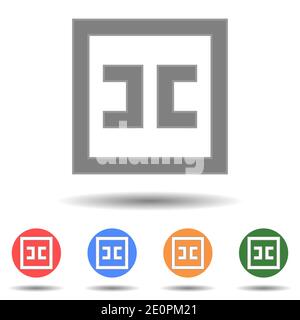 CC Creative Commons icon vector logo isolated on background Stock Vector