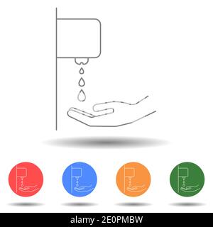 Hand hygiene cleaning vector icon isolated background Stock Vector