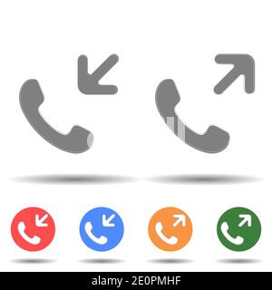 Income and outcome call icon vector logo isolated on background Stock Vector