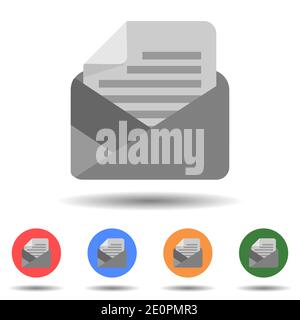 Letter mail icon vector logo isolated on background Stock Vector