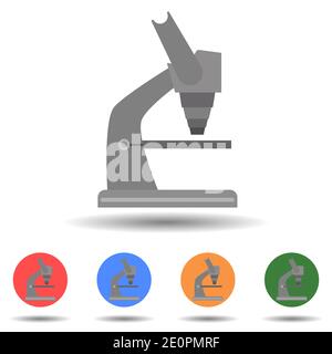 Microscope icon vector logo isolated on background Stock Vector