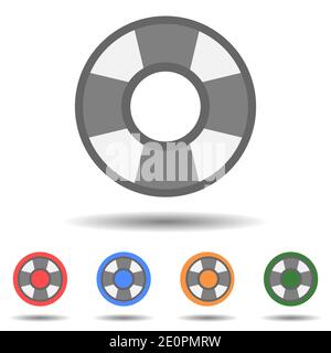 Lifebuoy icon vector logo isolated on background Stock Vector
