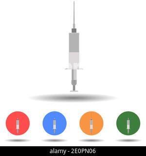 Hypodermic needle icon vector logo isolated on background Stock Vector