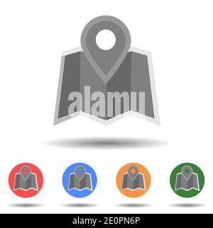 Map location icon vector logo isolated on background Stock Vector