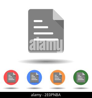 Document icon vector logo isolated on background Stock Vector