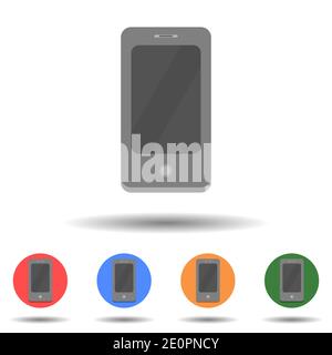 Old touchscreen smartphone icon vector logo isolated on background Stock Vector