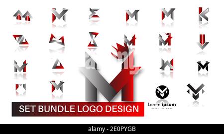 set of logo design vector bundle. modern logo concept. Icon or symbol for company logo Stock Vector