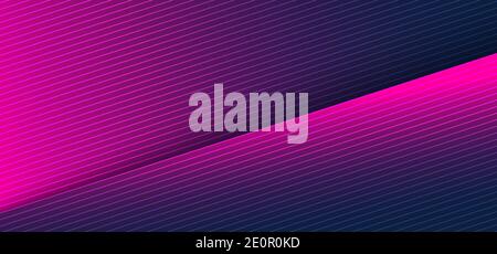 Abstract creative modern background blue and pink gradient color geometric triangle paper cut layer with shadow. Vector illustration Stock Vector