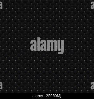 Elegant seamless pattern black circles with gold dots on dark background texture. Luxury premium template for Invitation card, banner, poster, flyer, Stock Vector