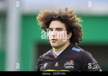 Treviso, Italy. 02nd Jan, 2021. tommaso boni zebre during Benetton Treviso vs Zebre Rugby, Rugby Guinness Pro 14 match in Treviso, Italy, January 02 2021 Credit: Independent Photo Agency/Alamy Live News Stock Photo