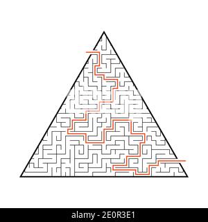 Difficult big maze. Game for kids and adults. Puzzle for children. Labyrinth conundrum. Flat vector illustration Stock Vector