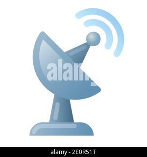illustration of the astrology antenna icon on the white background Stock Vector