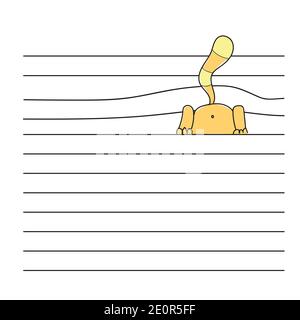 Cat behind window, vector. Window blinds illustration. Cartoon character. Stock Vector