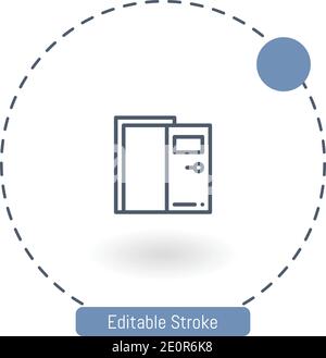 right to access vector icon editable stroke outline icons for web and mobile Stock Vector
