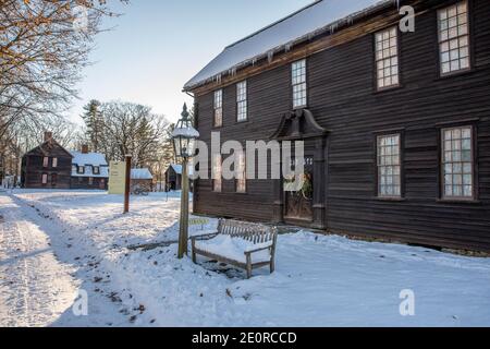 The Ashley House in Deerfield Village, Deerfield, Massachusetts Stock Photo