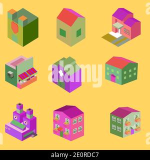 isometric low poly design Stock Vector