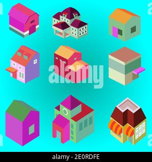 isometric low poly design Stock Vector