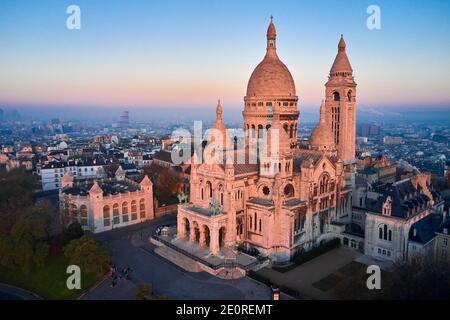France, Paris (75), the basilica of the Sacre Coeur on the hill of Montmartre