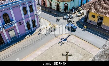 City view of Granada Nicaragua. Granada was founded in 1524 and it's the first European city in mainland America. Stock Photo