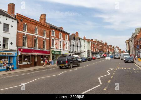 General view along Market Street, Ashby de la Zouch, Leicestershire, UK. Stock Photo