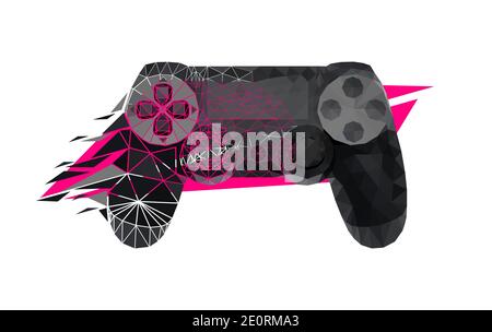 Vector joystick in low poly style Stock Vector
