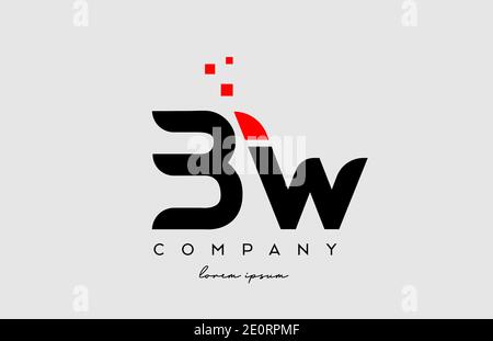 Bw B W Alphabet Letter Logo Combination In Blue And Grey Color Creative Icon Design For Business Stock Vector Image Art Alamy