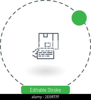 content vector icon editable stroke outline icons for web and mobile Stock Vector