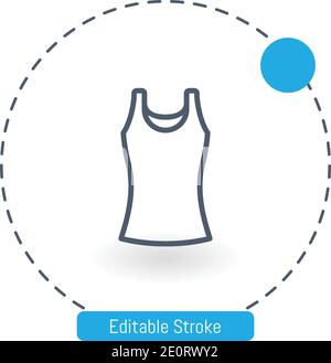 vest vector icon editable stroke outline icons for web and mobile Stock Vector